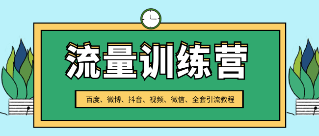 流量训练营，百度、微博、抖音、视频、微信全套引流教程