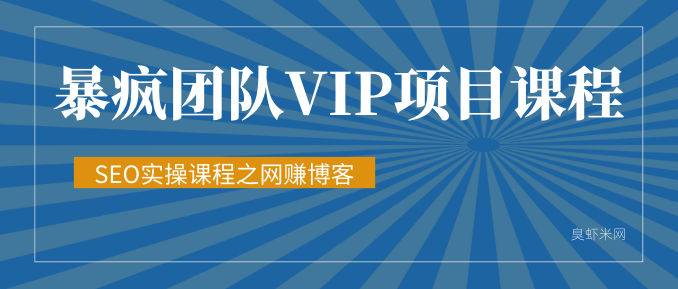 暴疯团队VIP赚钱项目教程之（SEO实操课程之网赚博客）