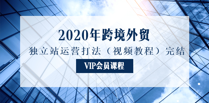 2020年跨境外贸独立站运营打法（视频教程）完结