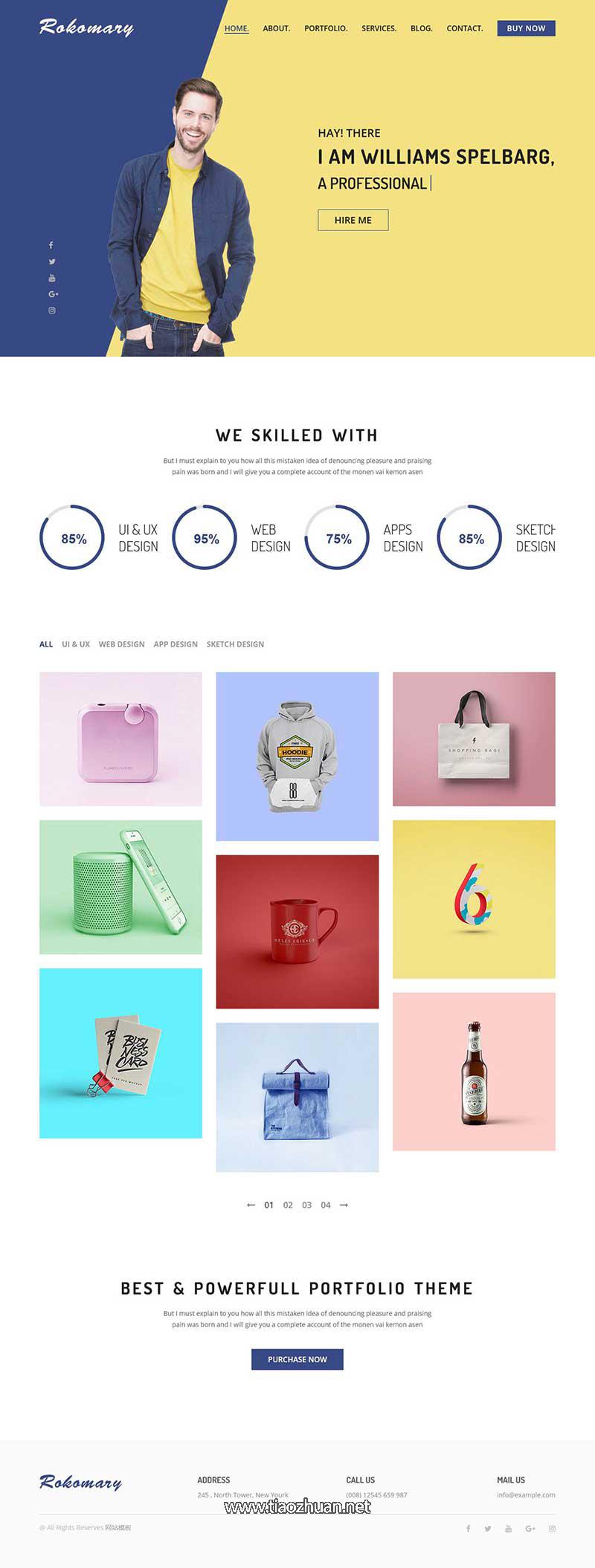 多用途设计开发者前端静态html网站模板