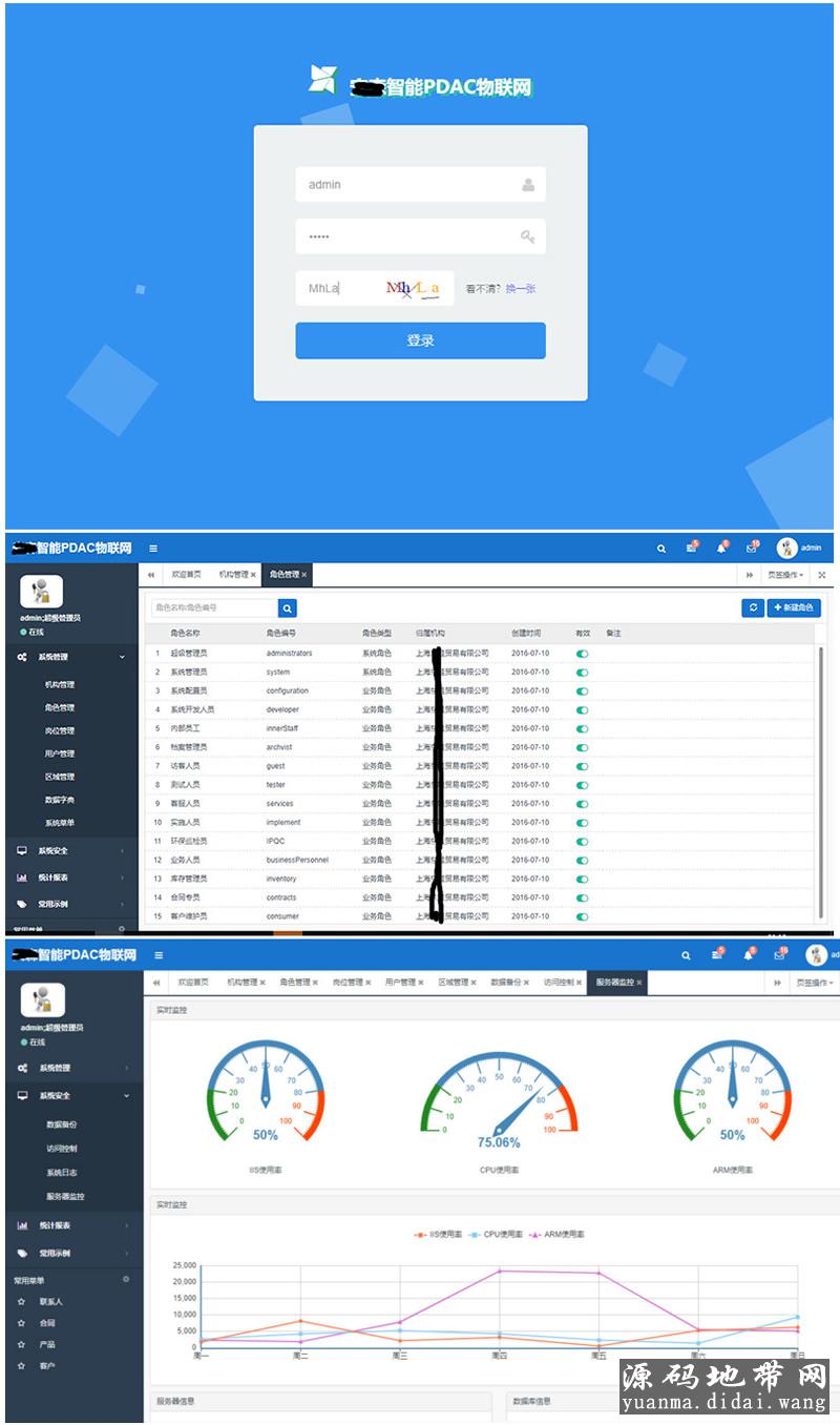 物联网后台管理系统源码 asp.net内核