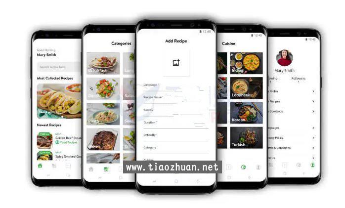 Recipes美食做法食谱分享Flutter双端APP源码V1.8 含Laravel后端