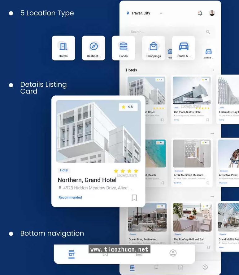 Android城市旅游吃住行游向导APP源码(含CI管理后台)