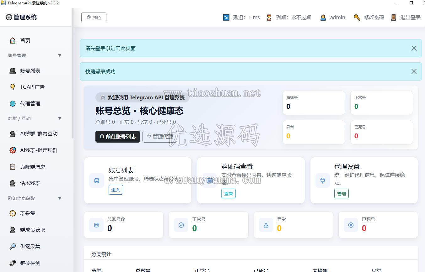 TelegramAPI云控系统Telegram群发与管理工具
