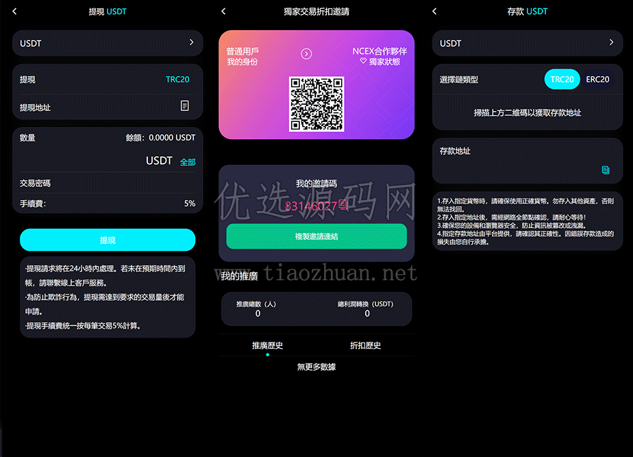 NCEX全开源交易所系统系统源码uniapp